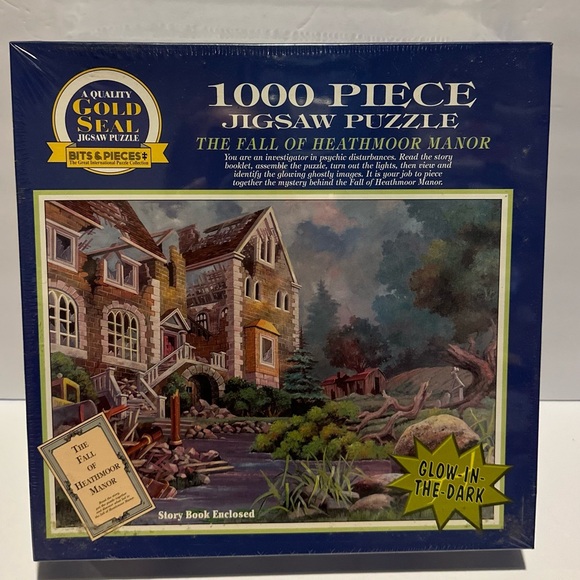 Jigssaw Puzzle 1000 Piece The Fall Of Heathmoor Manor Glow in the Dark Sealed - Picture 14 of 14